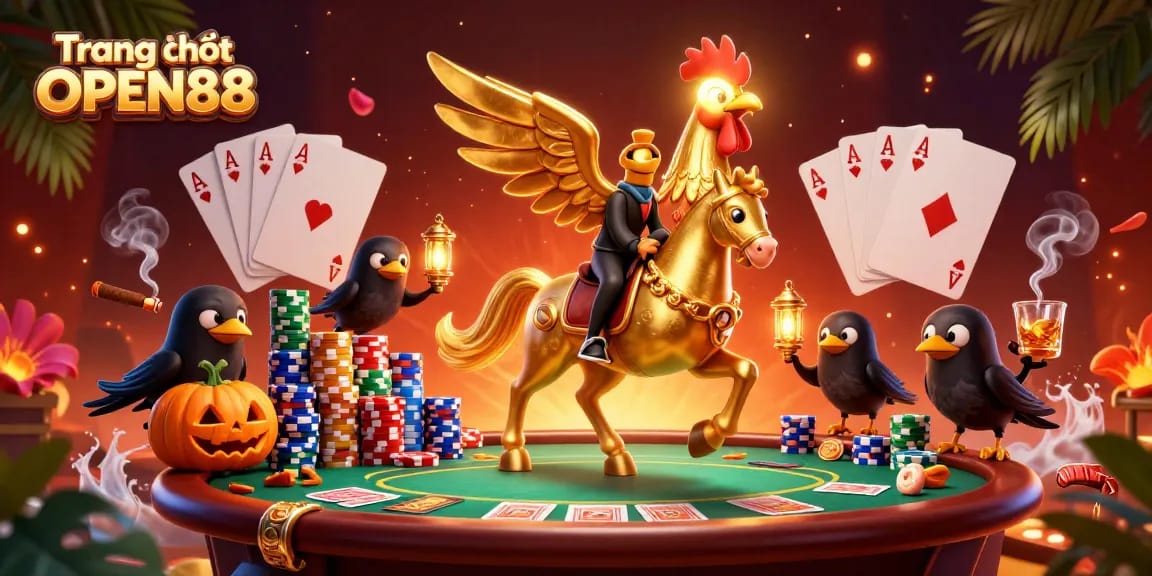 Enhance your gaming experience at Trang chủ OPEN88 with vibrant casino elements and engaging characters.