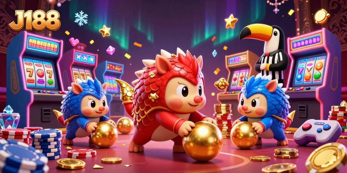 Engage in thrilling gameplay at J188, where pangolins compete in a dynamic casino setting.