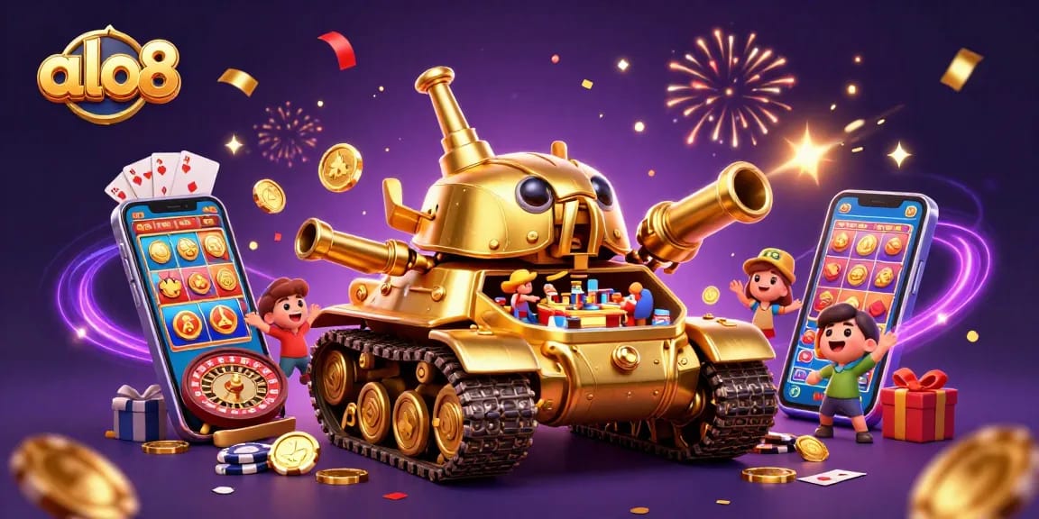 Engage with the vibrant casino scene of alo8 featuring dynamic slot games and celebratory elements.