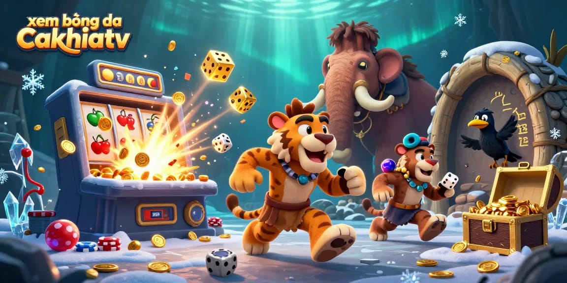 Experience xem bóng đá cakhiatv in a lively casino scene filled with vibrant gaming elements.