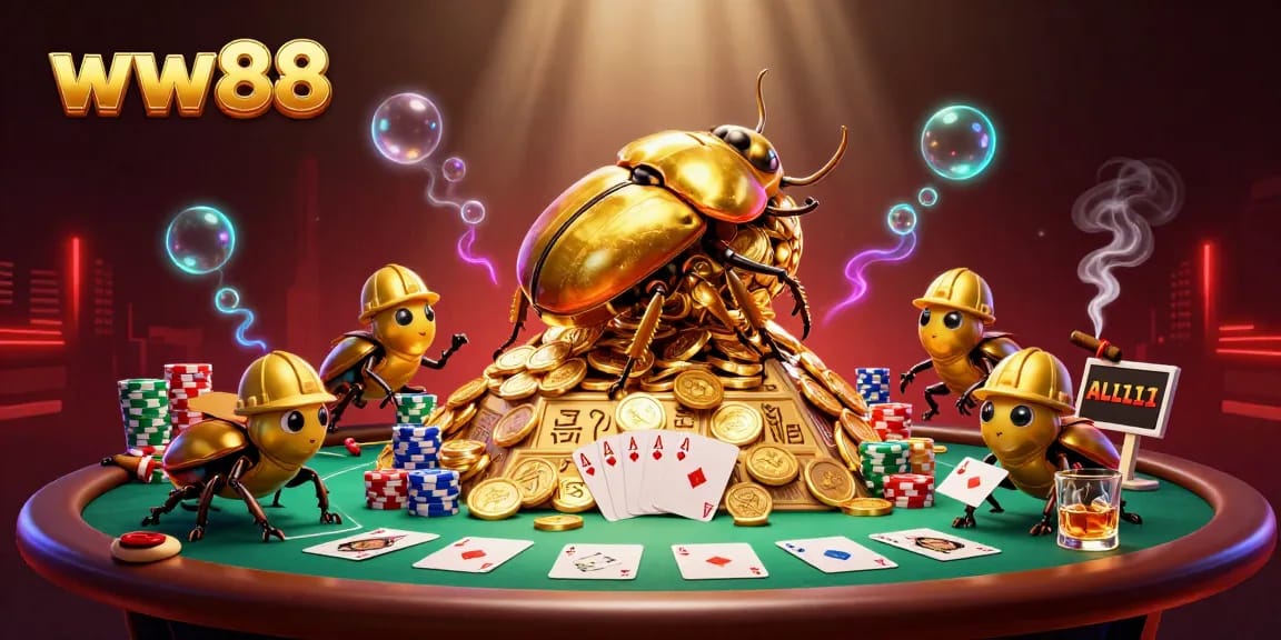 Experience thrilling gameplay at ww88 casino, where golden coins and poker chips create dynamic excitement in a vibrant scene.
