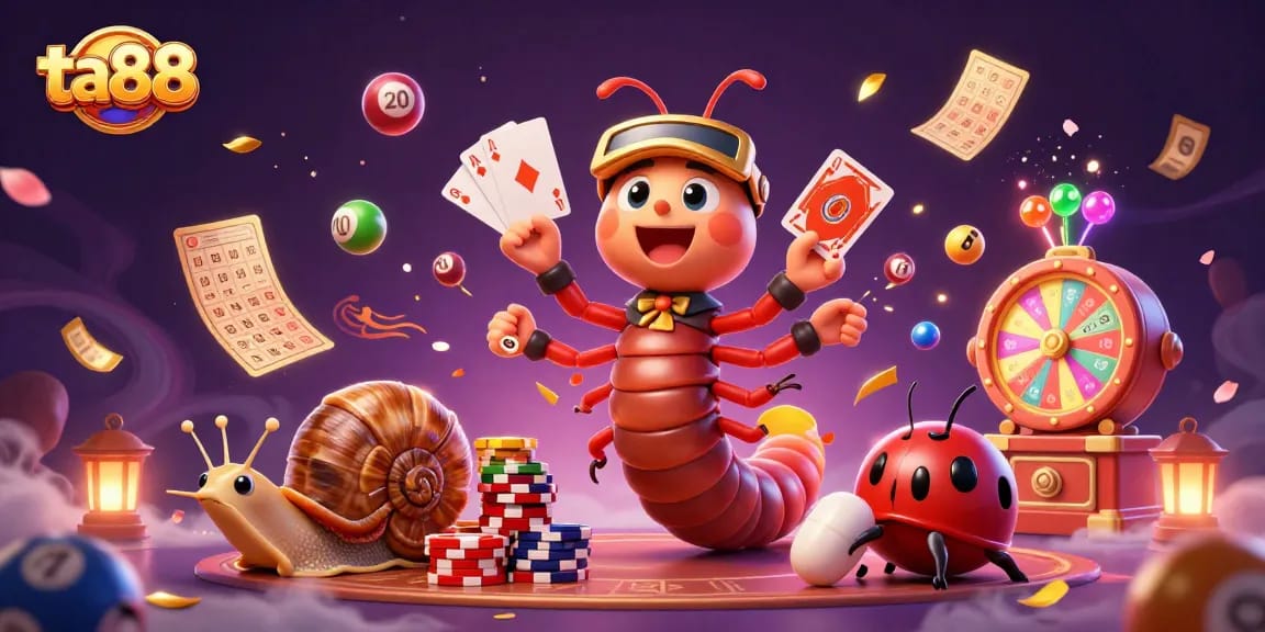Experience thrilling gaming at ta88 with a vibrant 3D scene featuring a unique dealer and excitement.