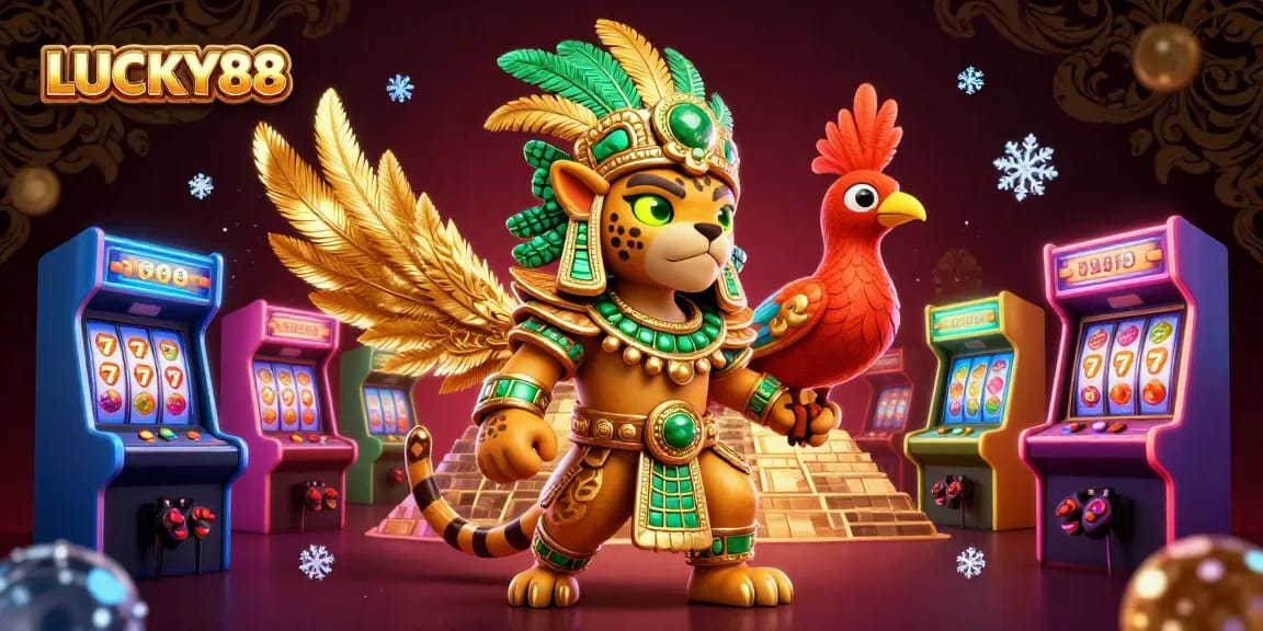 Spin to win on the LUCKY88 slot, featuring vibrant 3D graphics and dynamic characters.