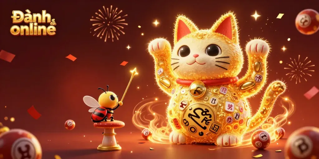 Engage in Đánh đề online with vibrant firefly cat imagery, capturing the excitement of lottery play.