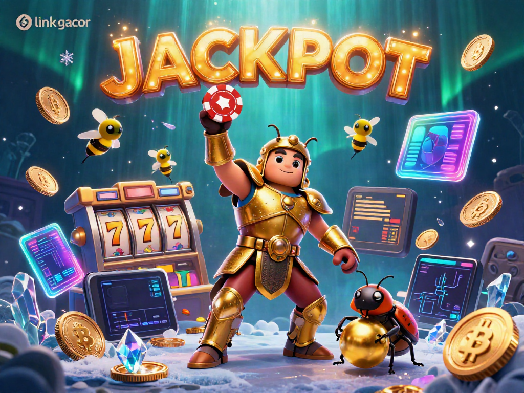 Engage with the casino world through the vibrant link gacor and celebrate jackpot wins in this dynamic 3D illustration.