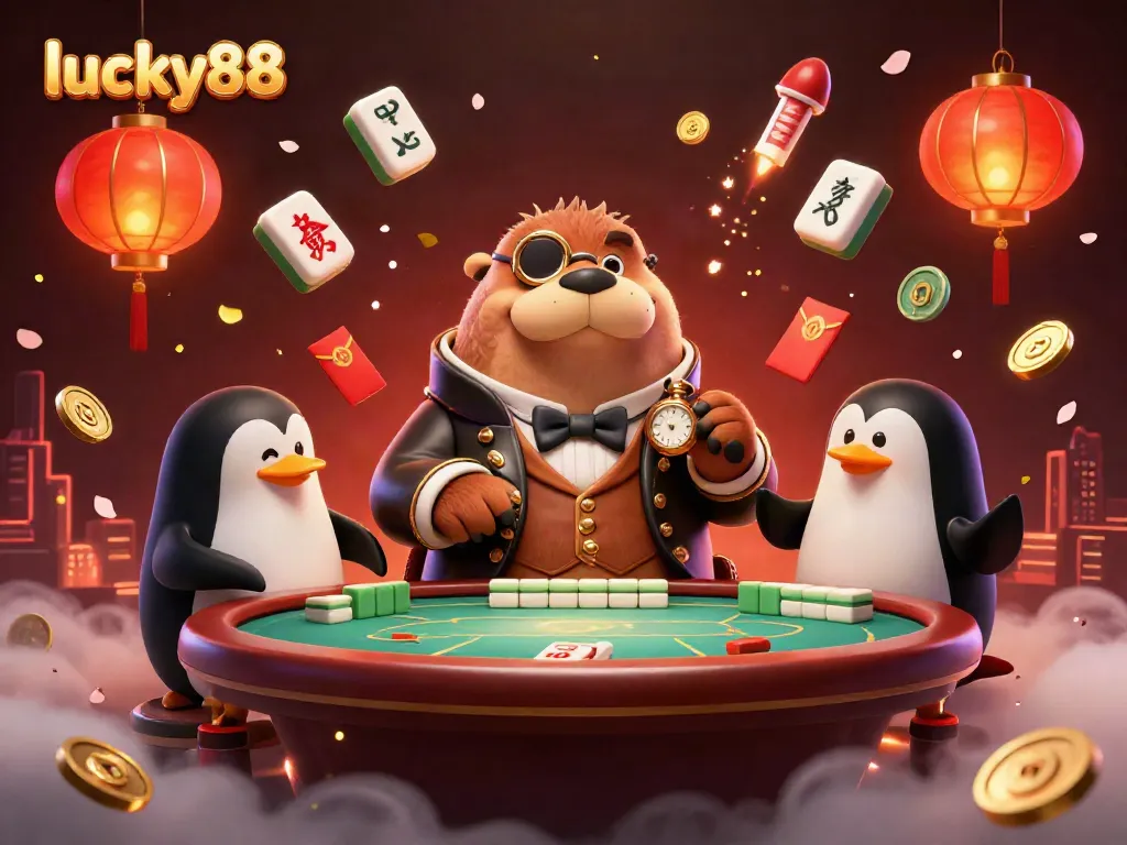 Engage in thrilling gameplay at lucky88 with a charming walrus and friends in a festive underwater casino.