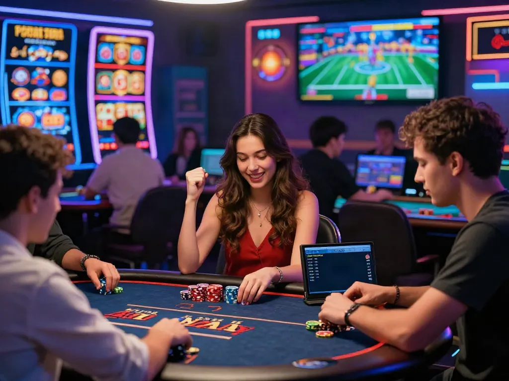 Players enjoying the c168 online gambling platform with vibrant gaming visuals.