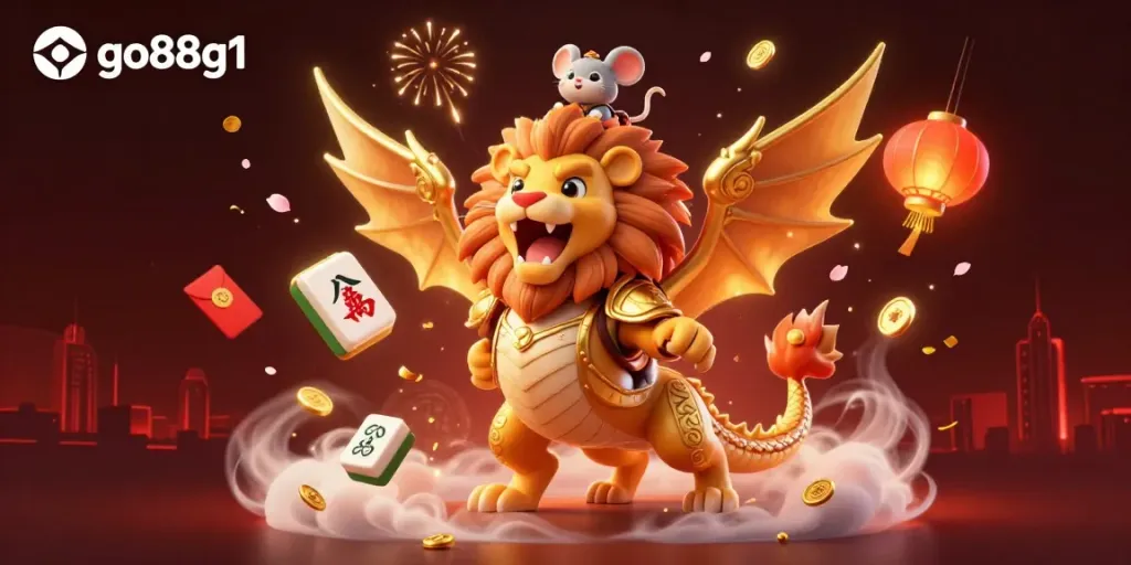 Engage with thrilling gameplay at go88g1 featuring a dynamic chimera and vibrant casino elements.