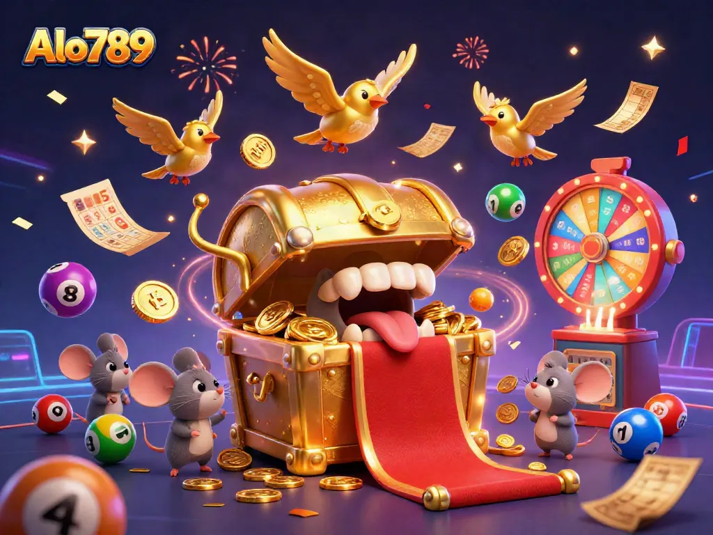 Alo789 showcases a vibrant 3D casino scene with engaging elements enticing adventurers.