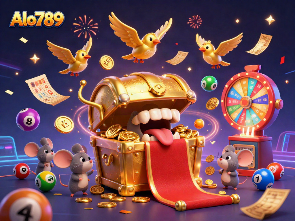 Alo789 showcases a vibrant 3D casino scene with engaging elements enticing adventurers.