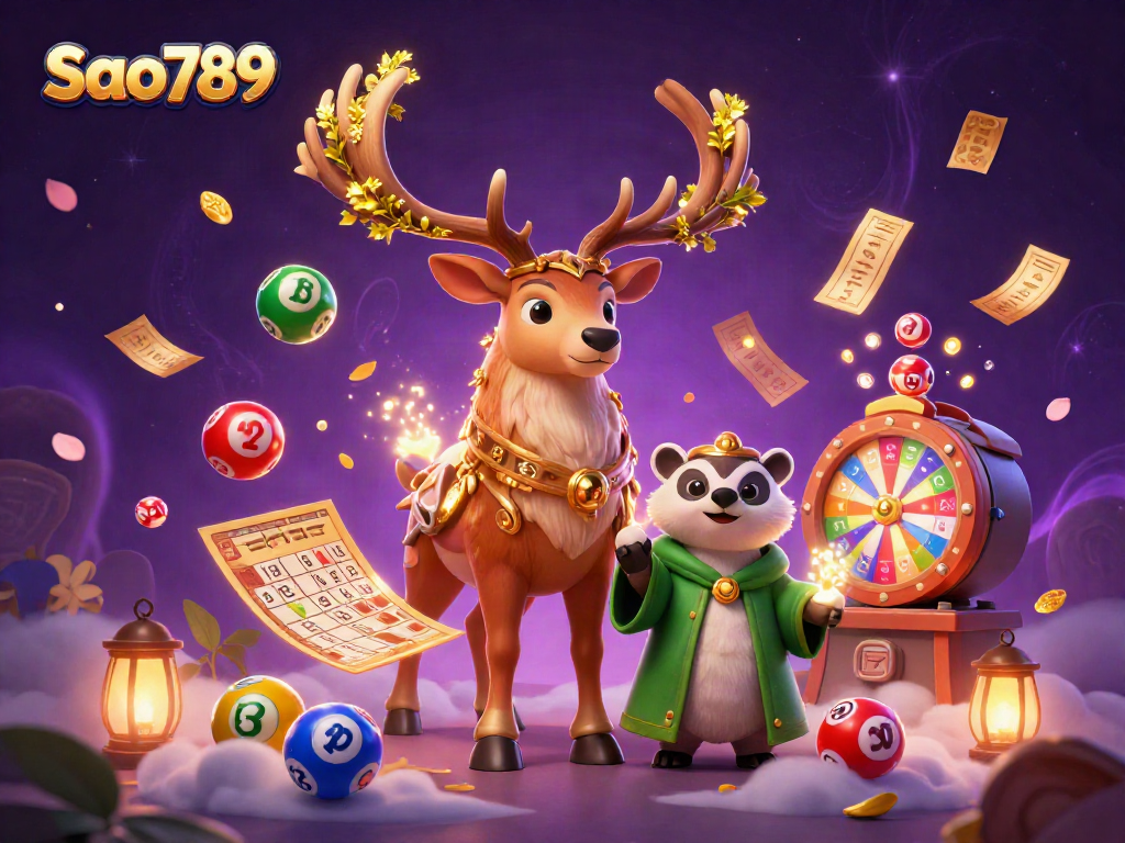 Sao789 delivers an exhilarating gaming experience with vibrant lottery elements and enchanting characters.