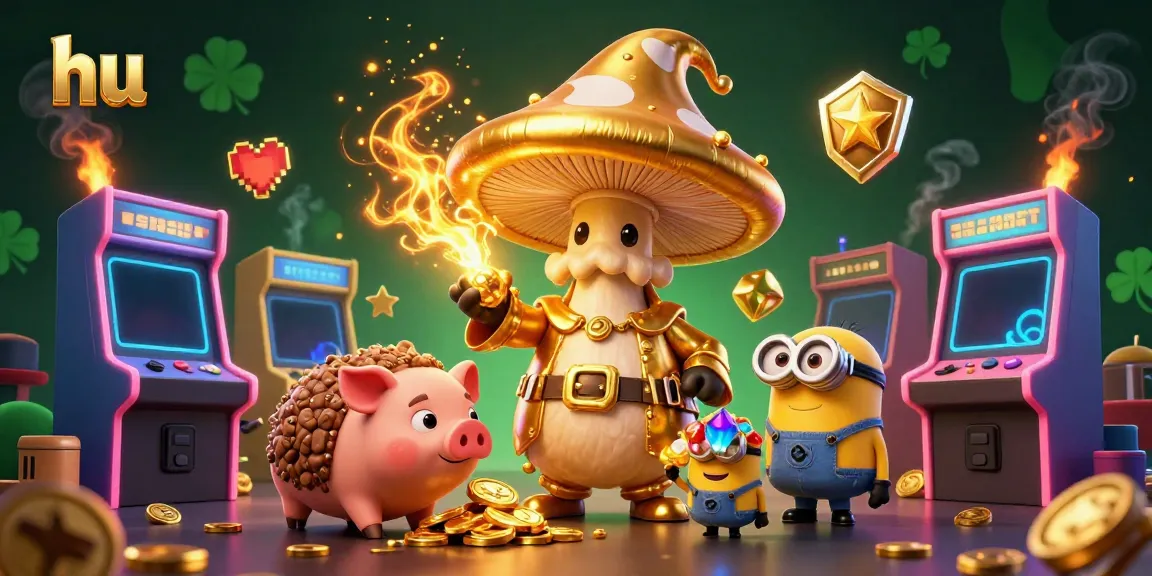 Engage with hu's lively 3D casino atmosphere featuring magical characters and vibrant gameplay elements.