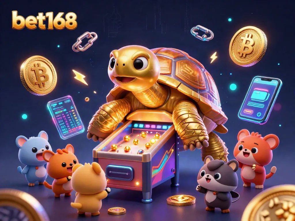 Engage in thrilling gameplay with bet168's vibrant 3D illustration showcasing interactive casino action.