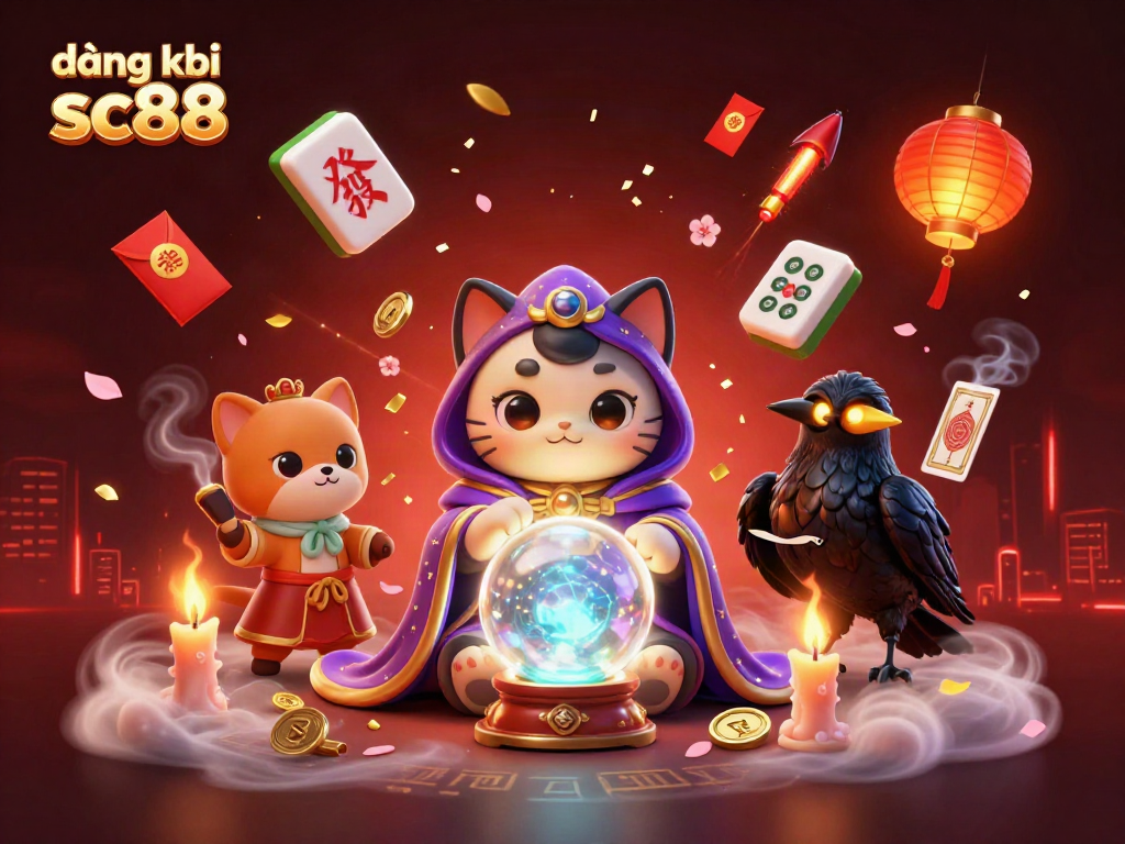 Engage with the thrilling world of đăng ký sc88 through a vibrant 3D casino scene, featuring mystical characters and captivating elements.