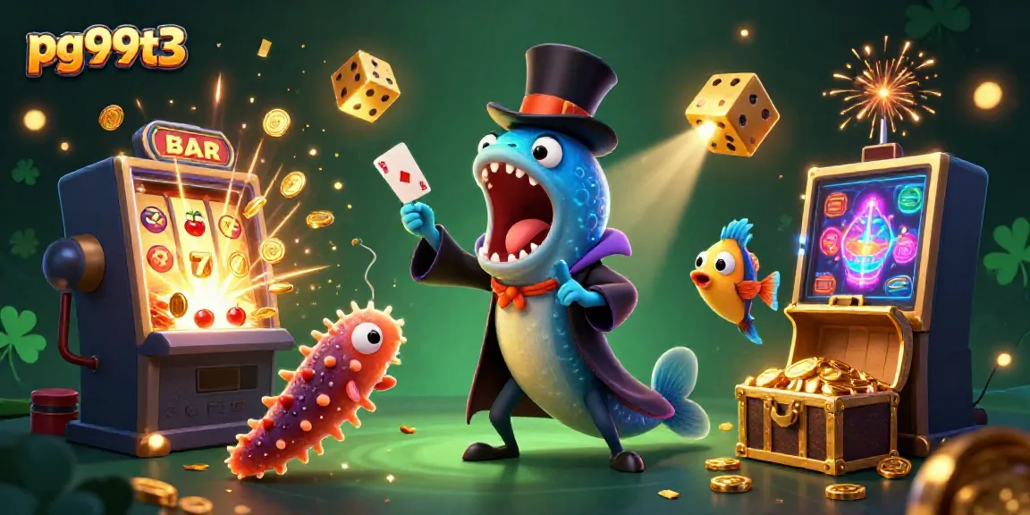 Experience exhilarating fun with pg99t3 in a vibrant casino scene filled with winning symbols and characters.