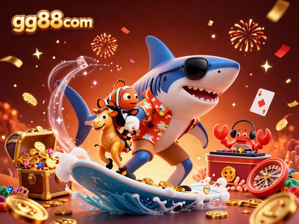 gg88com invites players to win big with attractive casino games in an animated, vibrant underwater setting