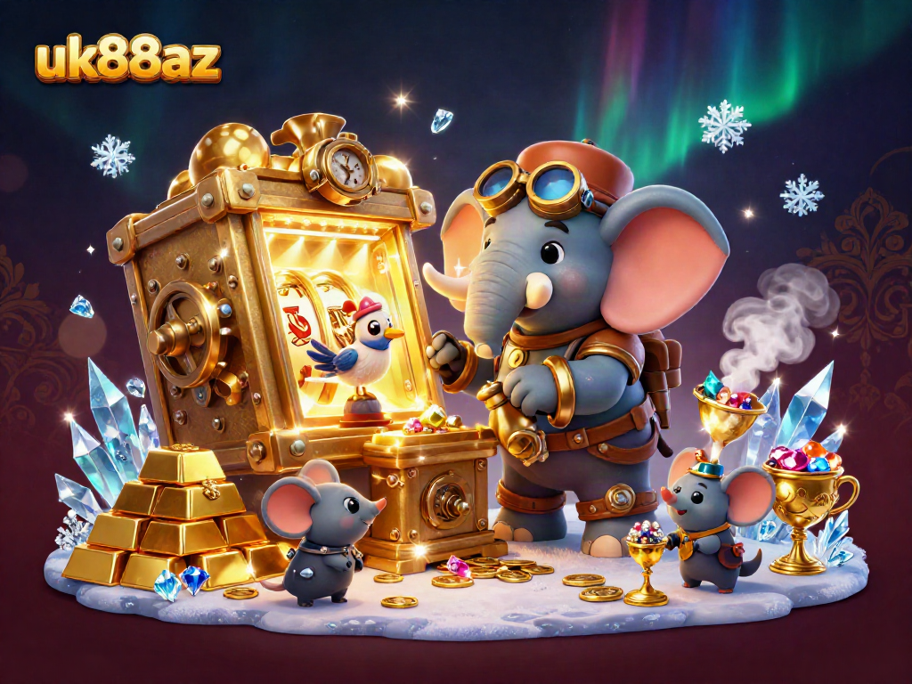 Experience thrilling gameplay with uk88az at the heart of an animated casino world filled with treasures.