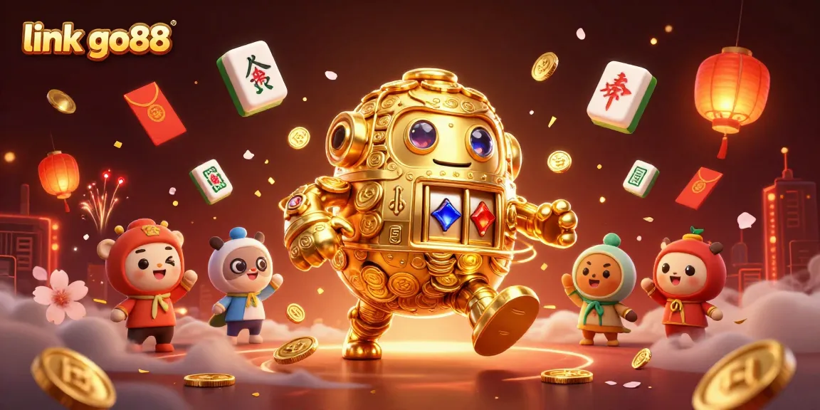 Experience the thrill of gaming with link go88, illuminated by golden symbols and vibrant casino elements.