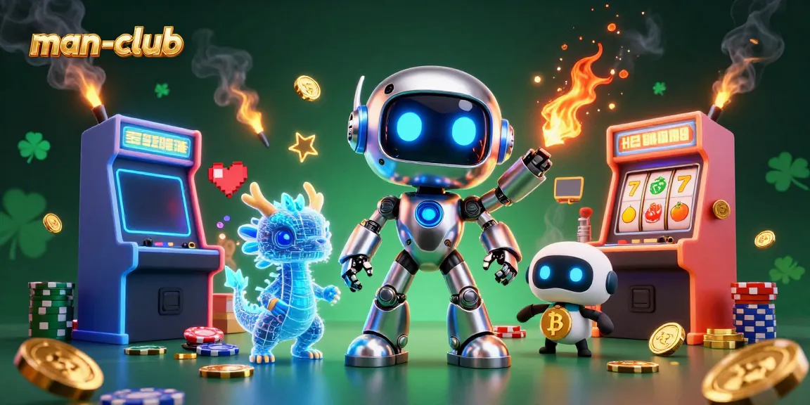 Engage in thrilling gameplay at man-club with vibrant 3D characters and casino elements.