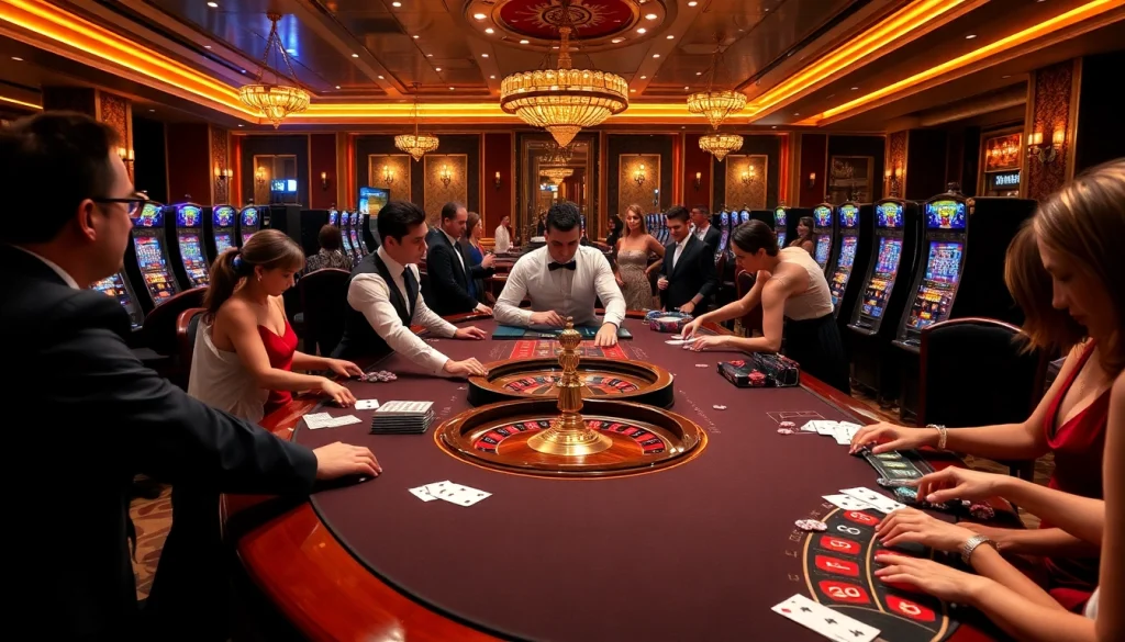 Experience the thrilling atmosphere of gambling at slo365 with exciting table games and slot machines.