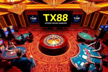 Engage in the excitement of TX88 casino gaming with vibrant roulette wheels and poker tables.