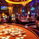 Experience high-stakes gaming at 888new's luxurious casino tables with cards and chips.