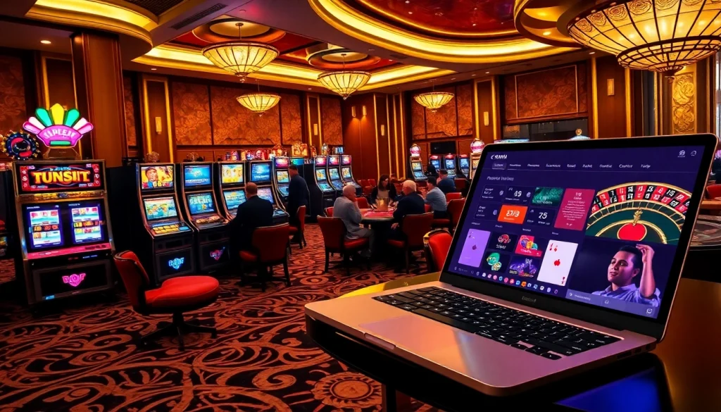 Experience thrilling gaming at 23win.com with vibrant slot machines and engaging poker tables.