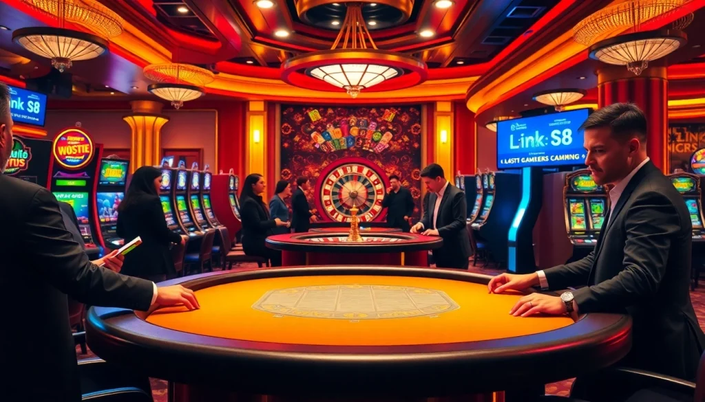 Experience winning strategies at the casino while exploring link S8 through vibrant gambling scenes.