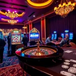 Experience the luxury of Bin88 with players engaged at high-stakes tables in an upscale casino ambiance.