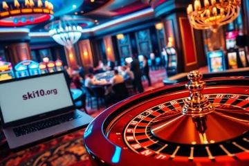 Experience thrilling gameplay at https://ski10.org/, where players place bets amidst vibrant casino excitement.