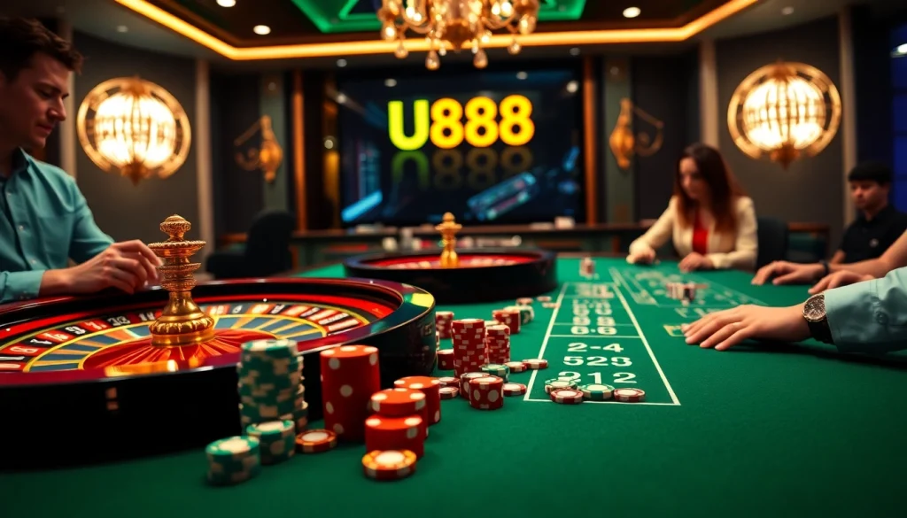 Experience high-stakes excitement at U888's vibrant online casino.
