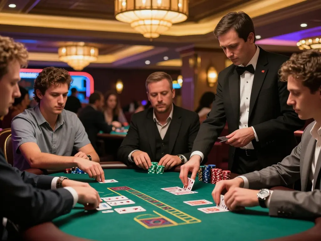 Players immersing in a blackjack game at MM88, enhancing strategic gameplay experiences at https://mm88vin.com/