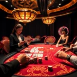 Experience luxury gaming at its best in this captivating image of a casino scene with link DEBET.