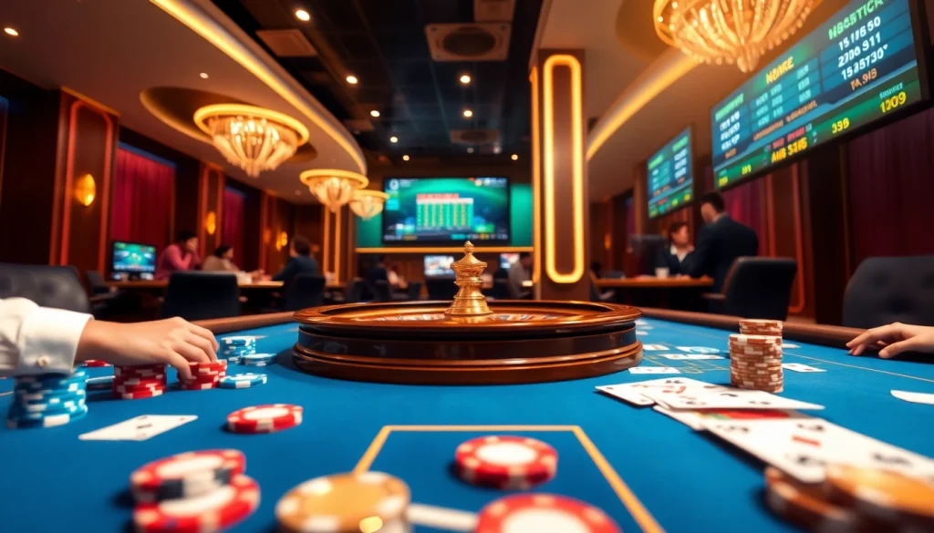 Experience the excitement of rr88 có uy tín with vibrant casino tables and engaging players.