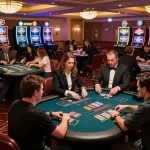 Players enjoying a thrilling game at MAX88 casino, highlighting engaging table games and vibrant atmosphere.