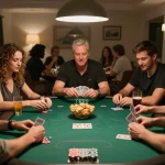 B52CLUB poker night with friends showcasing strategic gameplay and social excitement.