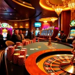 Trải nghiệm sự hồi hộp của KO66 tại một bàn poker sang trọng với những chip sáng màu và người chơi.