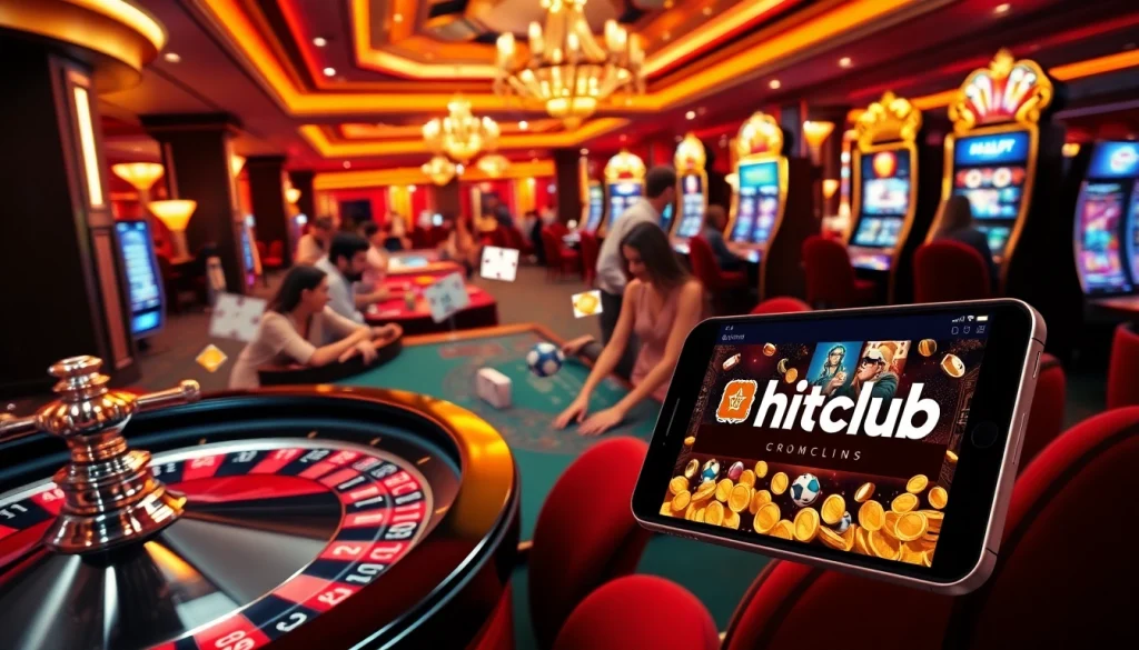 Players enjoying high-stakes games at Hitclub casino, capturing the excitement of online gambling.