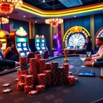Experience the excitement of SP8BET with engaging casino scenes that capture high-stakes gambling.