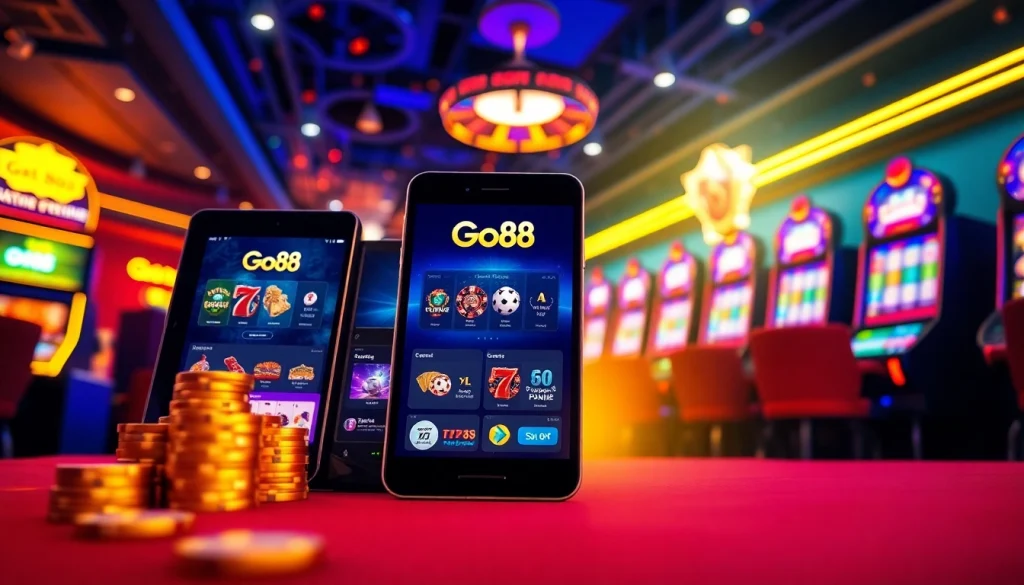 Engaging Go88 gaming scene showcasing modern casino games and vibrant interface