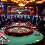 Experience the excitement of 7mcn in a vibrant casino scene with roulette and poker action.