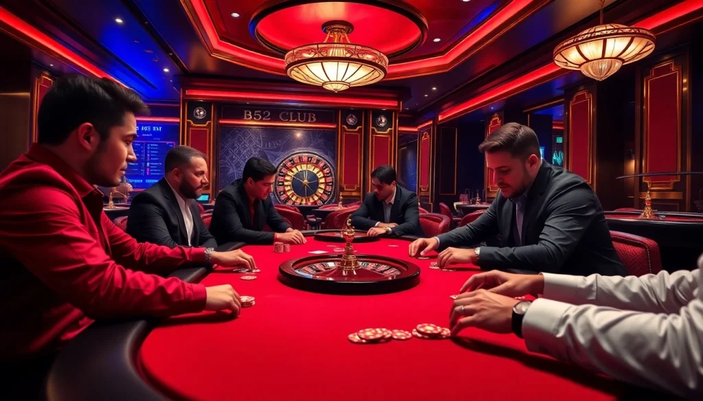 Engage in thrilling poker at B52 Club, where professional players enjoy exciting gameplay with vibrant poker tables.