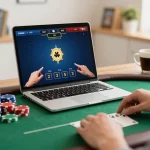 88bet player engaged in online poker, placing bets during an exciting home gaming session.