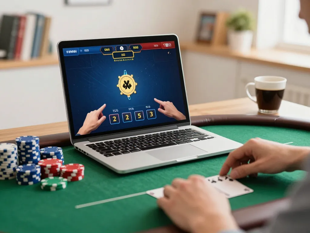 88bet player engaged in online poker, placing bets during an exciting home gaming session.