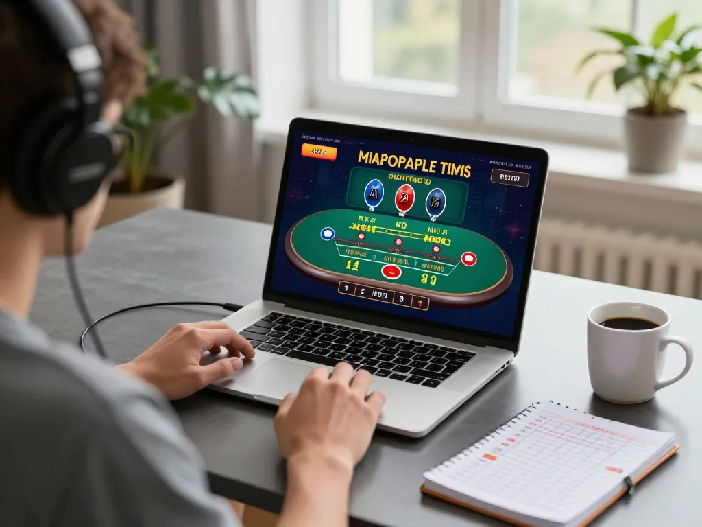 Engaging in a GA88 betting strategy while enjoying a live blackjack session online.
