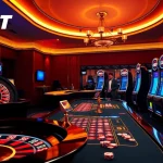 Experience thrilling gaming action at SHBET with vibrant visuals of roulette and poker.