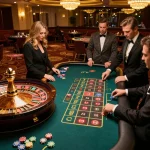 Players at a roulette table engaging in strategic bets, showcasing the excitement of tx88 casino gaming.