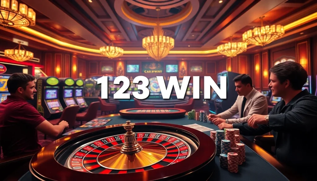 Enjoying a lively game at 123WIN, showcasing poker and roulette excitement.