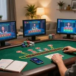 Experience CM 88 with engaging online dealer gameplay at home, highlighting strategic moments and cozy atmosphere.