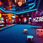 Experience the thrill of gambling with nhà cái HZ88 at a lively online casino table.